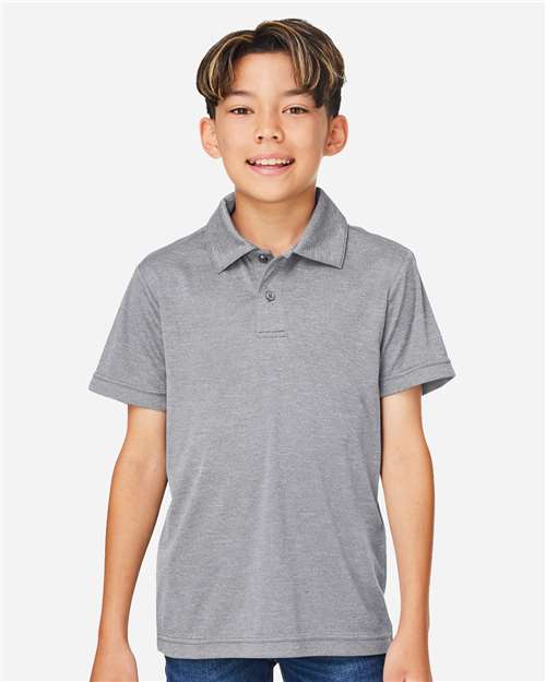Youth Zone Sonic Heather Performance Polo - Athletic Heather