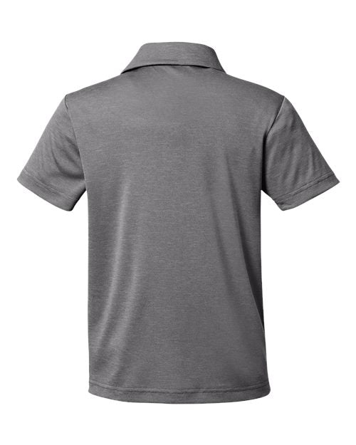 Youth Zone Sonic Heather Performance Polo - Dark Grey Heather