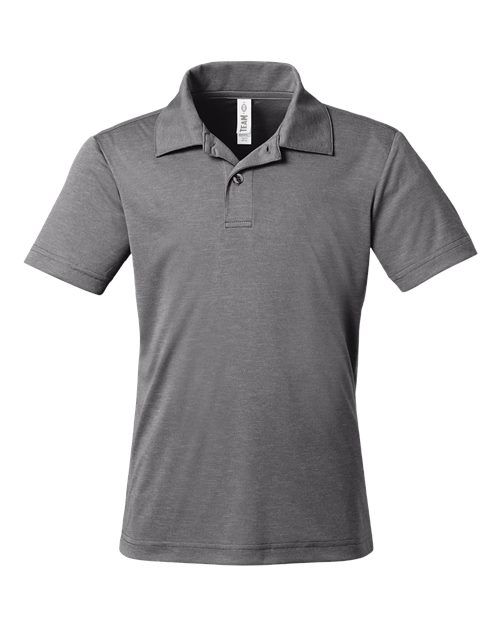 Youth Zone Sonic Heather Performance Polo - Dark Grey Heather