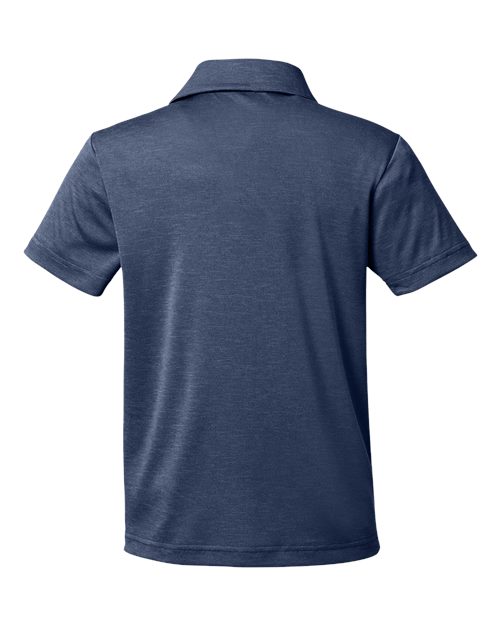 Youth Zone Sonic Heather Performance Polo - Sport Dark Navy Heather