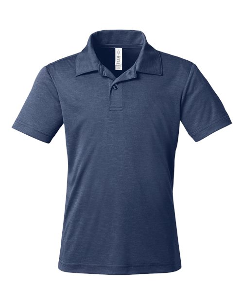 Youth Zone Sonic Heather Performance Polo - Sport Dark Navy Heather
