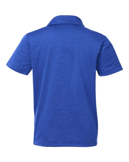 Youth Zone Sonic Heather Performance Polo - Sport Royal Heather