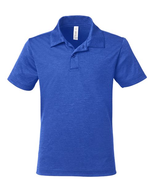 Youth Zone Sonic Heather Performance Polo - Sport Royal Heather