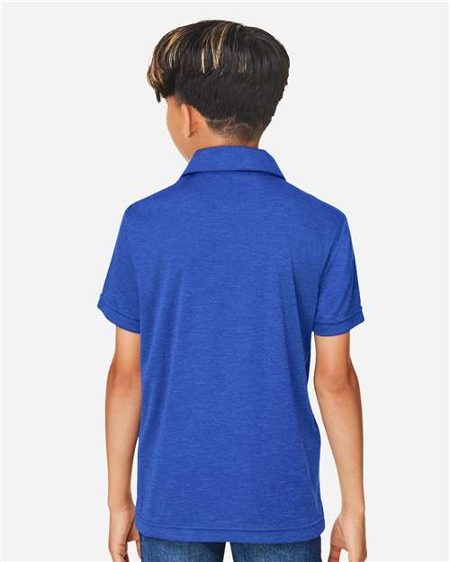 Youth Zone Sonic Heather Performance Polo - Sport Royal Heather