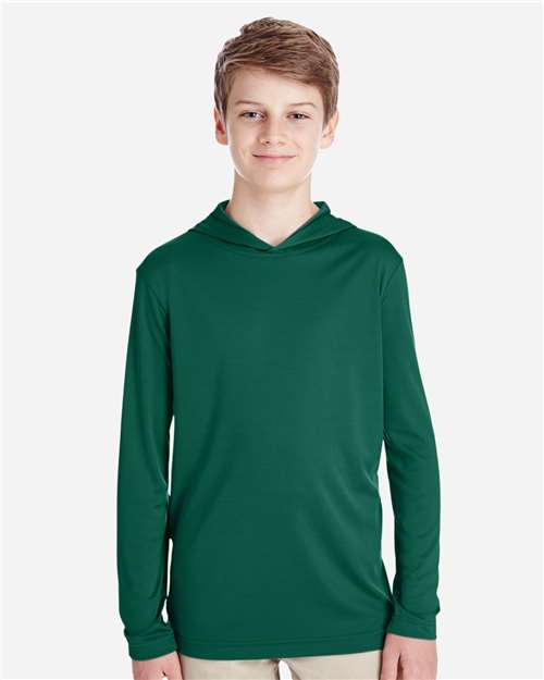 Youth Zone Performance Hooded T-Shirt - Sport Forest
