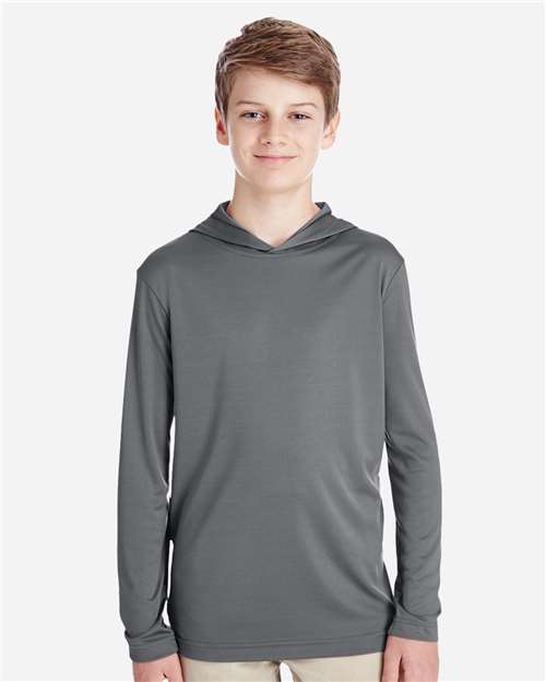 Youth Zone Performance Hooded T-Shirt - Sport Graphite