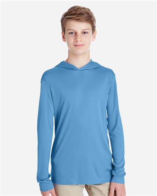 Youth Zone Performance Hooded T-Shirt - Sport Light Blue
