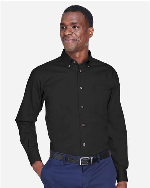 Men's Tall Easy Blend™ Twill Dress Shirt - Black