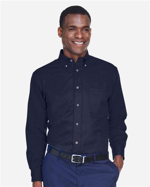 Men's Tall Easy Blend™ Twill Dress Shirt - Navy