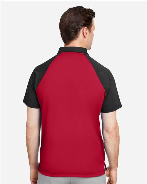 Men's Command Snag-Protection Colorblock Polo - Sport Red/ Black