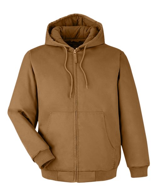 Unisex ClimaBloc® Heavyweight Hooded Full-Zip Jacket - Duck Brown