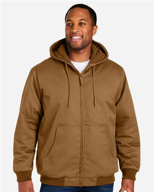 Unisex ClimaBloc® Heavyweight Hooded Full-Zip Jacket - Duck Brown