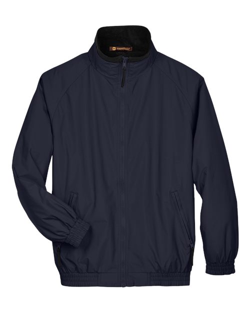 Unisex Fleece Lined Nylon Jacket - Navy/ Black