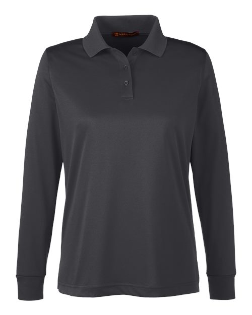 Women's Advantage Snag Protection Plus IL Long Sleeve Polo - Dark Charcoal