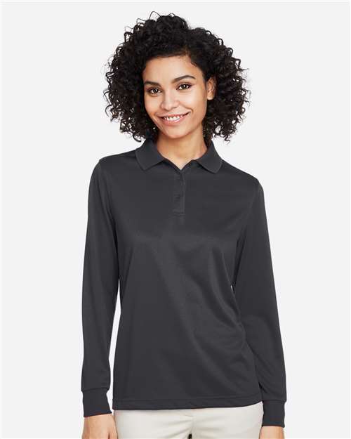 Women's Advantage Snag Protection Plus IL Long Sleeve Polo - Dark Charcoal