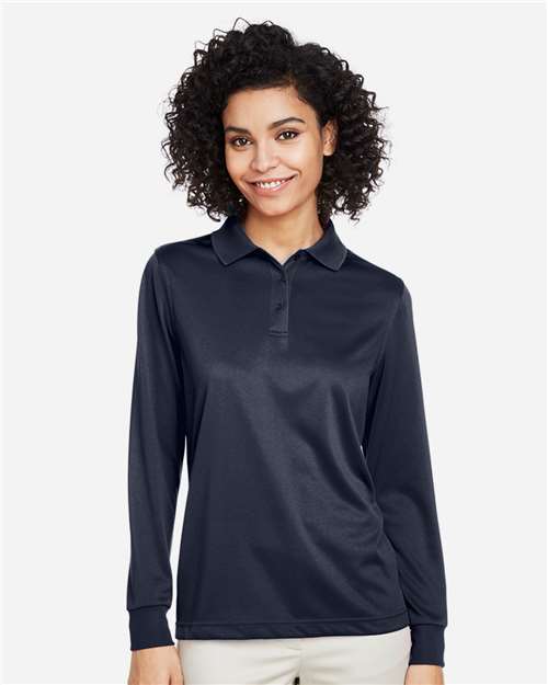 Women's Advantage Snag Protection Plus IL Long Sleeve Polo - Dark Navy