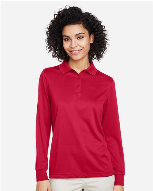 Women's Advantage Snag Protection Plus IL Long Sleeve Polo - Red