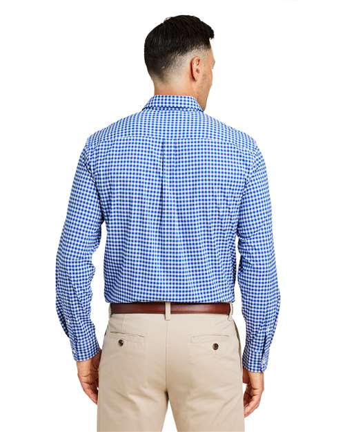 Men's On-The-Go Nylon Gingham Shirt - Martime Blue