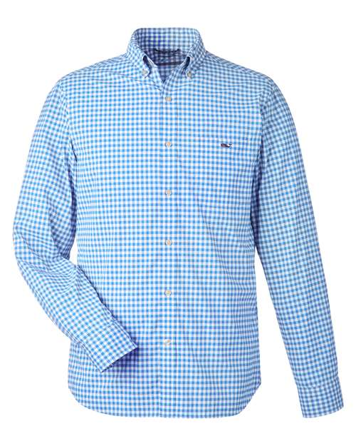 Men's On-The-Go Nylon Gingham Shirt - Ocean Breeze