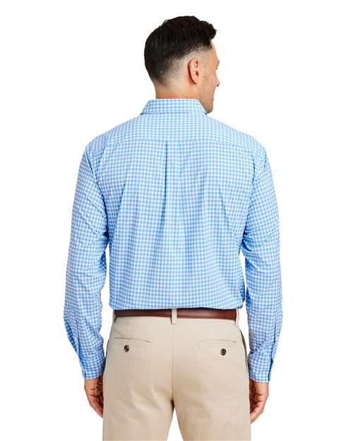 Men's On-The-Go Nylon Gingham Shirt - Ocean Breeze