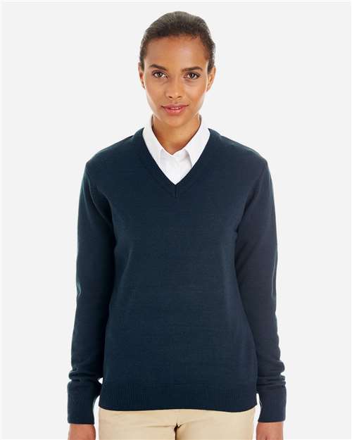 Women's Pilbloc V-Neck Sweater - Dark Navy
