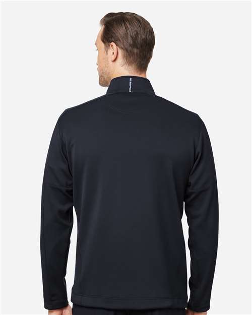 Men's Quarter-Zip Pullover - Black/ Metallic Silver