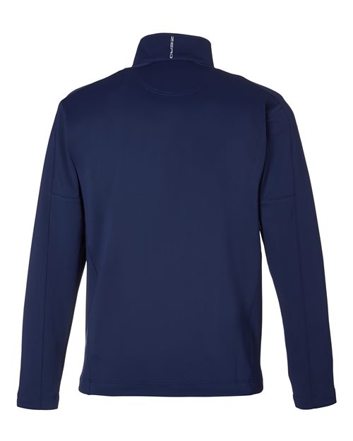 Men's Quarter-Zip Pullover - Navy/ Metallic Silver