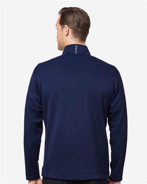 Men's Quarter-Zip Pullover - Navy/ Metallic Silver