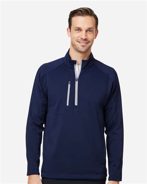 Men's Quarter-Zip Pullover - Navy/ Metallic Silver