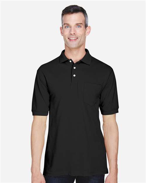 Men's Easy Blend™ Polo with Pocket - Black