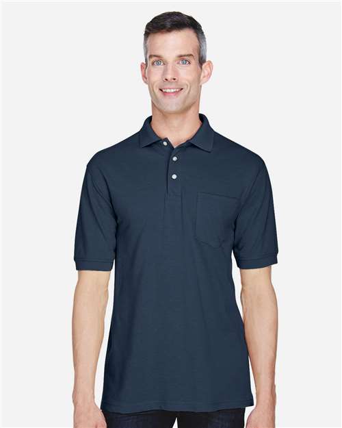 Men's Easy Blend™ Polo with Pocket - Navy