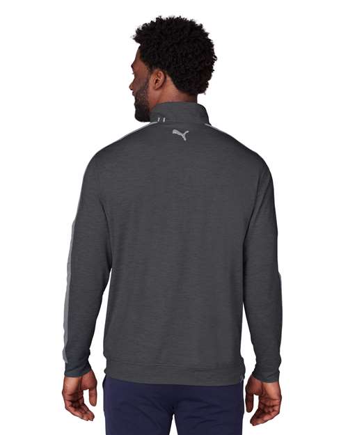 Men's Cloudspun Quarter-Zip Pullover - Puma Black Heather/ Quiet Shade