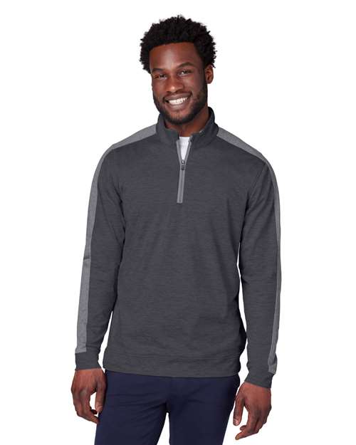 Men's Cloudspun Quarter-Zip Pullover - Puma Black Heather/ Quiet Shade