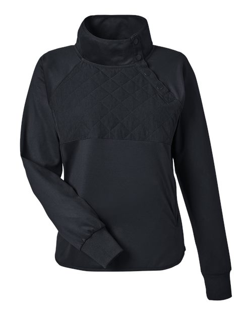 Women's Ellis Snap Neck Pullover - Black