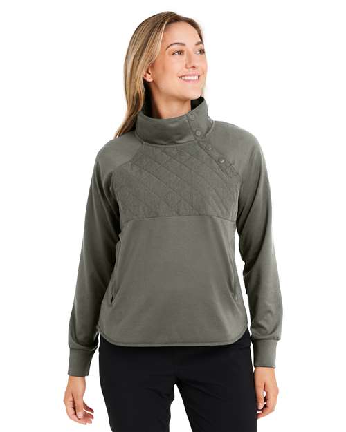 Women's Ellis Snap Neck Pullover - Olive