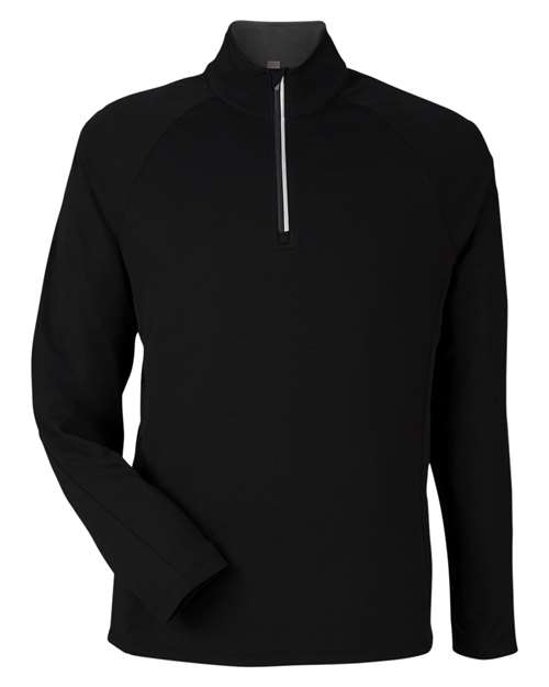 Men's Origin Performance Pique Quarter-Zip Pullover - Black/ Carbon