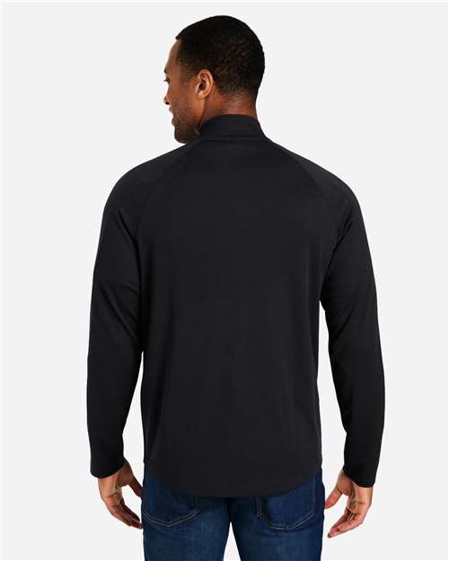 Men's Origin Performance Pique Quarter-Zip Pullover - Black/ Carbon