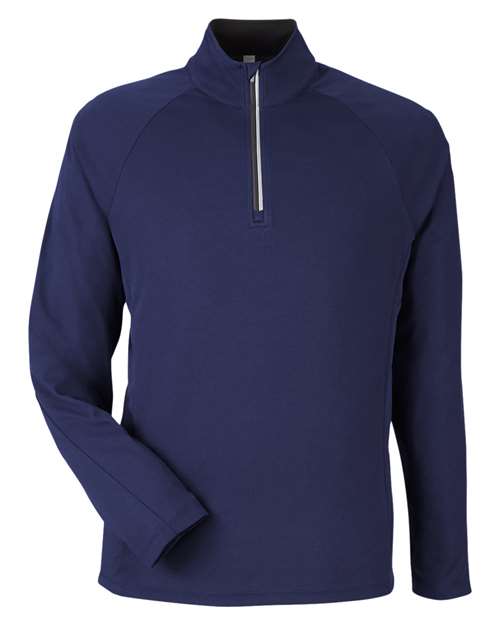 Men's Origin Performance Pique Quarter-Zip Pullover - Classic Navy Heather/ Carbon