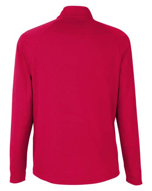 Men's Origin Performance Pique Quarter-Zip Pullover - Classic Red/ Carbon