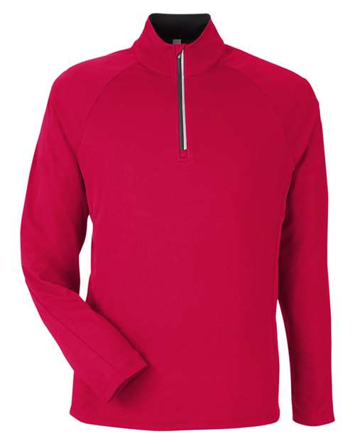 Men's Origin Performance Pique Quarter-Zip Pullover - Classic Red/ Carbon