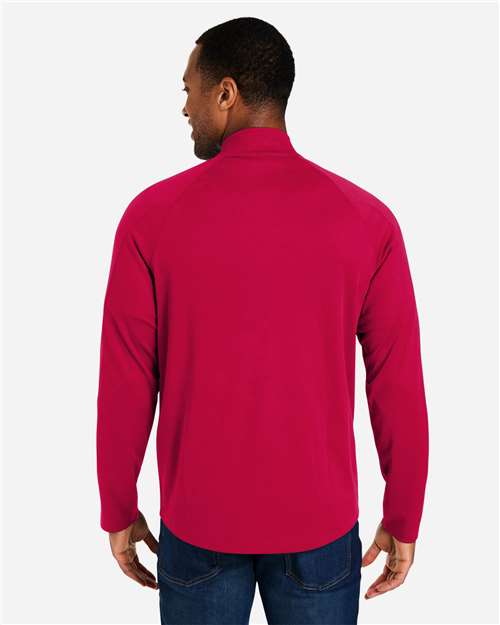 Men's Origin Performance Pique Quarter-Zip Pullover - Classic Red/ Carbon