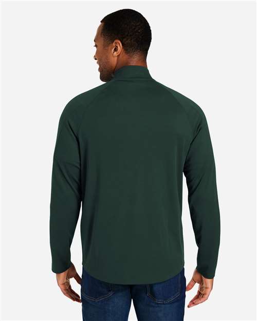 Men's Origin Performance Pique Quarter-Zip Pullover - Forest/ Carbon