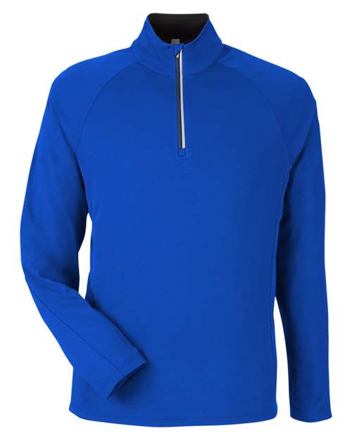 Men's Origin Performance Pique Quarter-Zip Pullover - True Royal/ Carbon