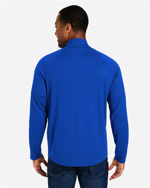Men's Origin Performance Pique Quarter-Zip Pullover - True Royal/ Carbon