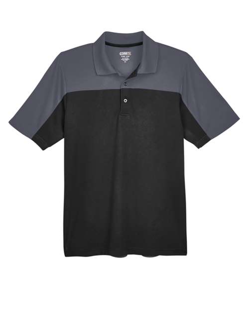 Men's Balance Colorblock Performance Piqué Polo - Black/ Carbon