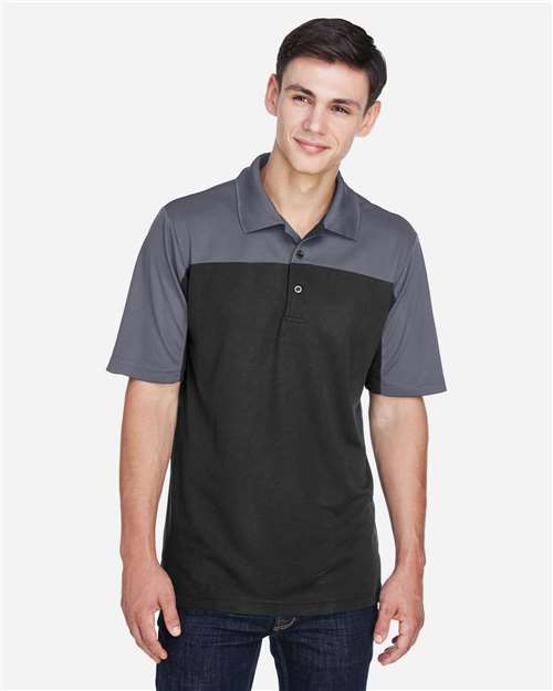 Men's Balance Colorblock Performance Piqué Polo - Black/ Carbon