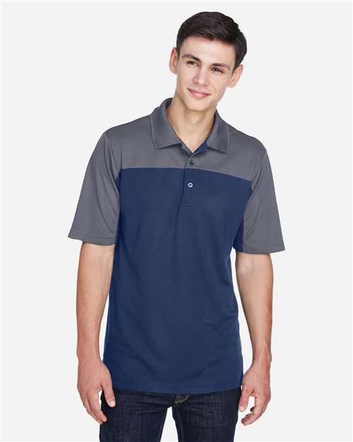 Men's Balance Colorblock Performance Piqué Polo - Classic Navy/ Carbon