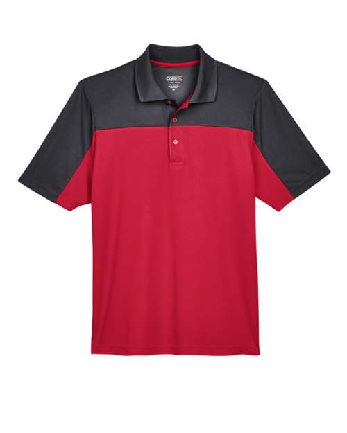 Men's Balance Colorblock Performance Piqué Polo - Classic Red/ Carbon