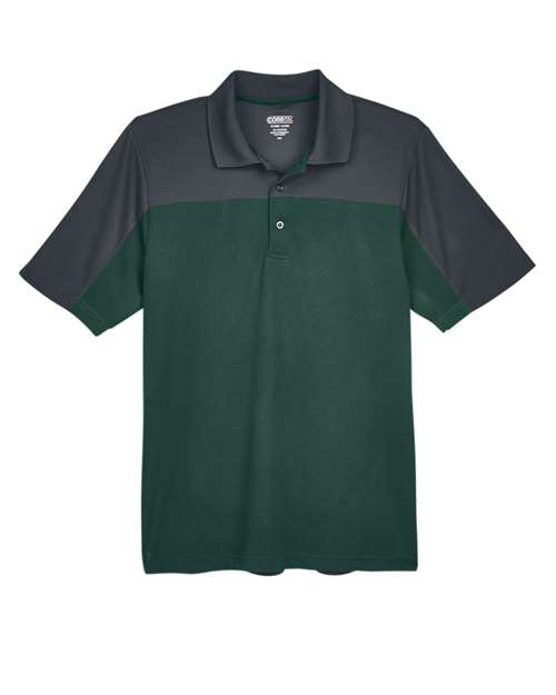 Men's Balance Colorblock Performance Piqué Polo - Forest/ Carbon