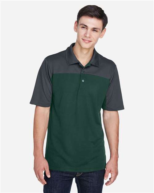 Men's Balance Colorblock Performance Piqué Polo - Forest/ Carbon